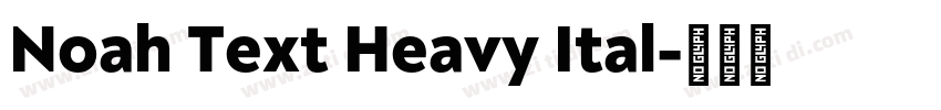 Noah Text Heavy Ital字体转换